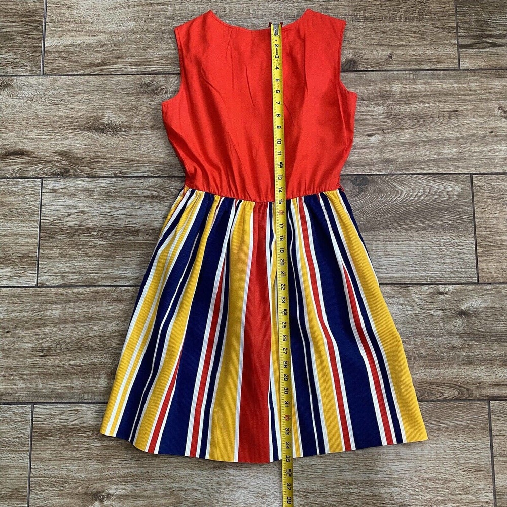 Vintage Mod Hippie Swirl Sleeveless Dress - Picture 6 of 11